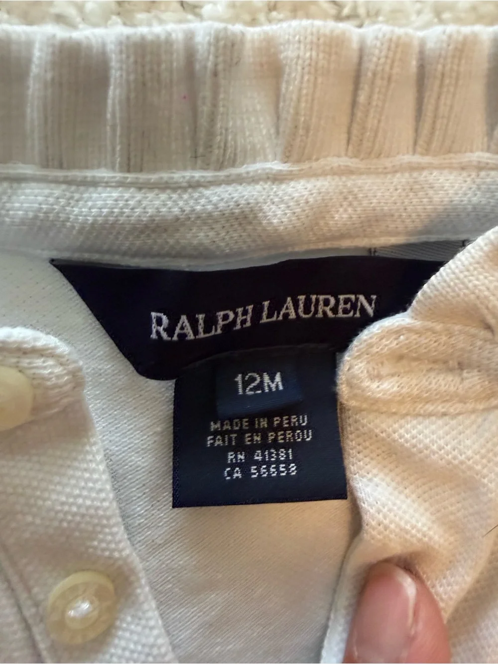 Ralph Lauren Yellow & White Striped and White Short-Sleeve Baby Tops - 2 Pack